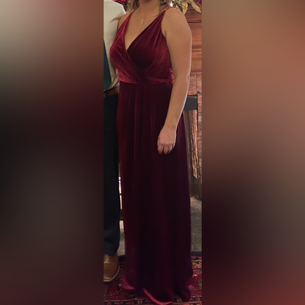 Elegant Burgundy Velvet Dress
